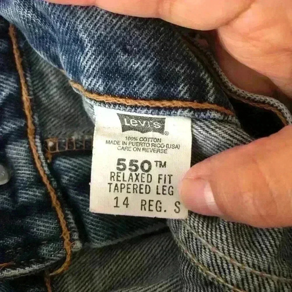 Vtg Made in USA 90s Levi's 550 Relaxed Fit Jeans Labeled 14 Reg Aprox 31x27 - Picture 8 of 10